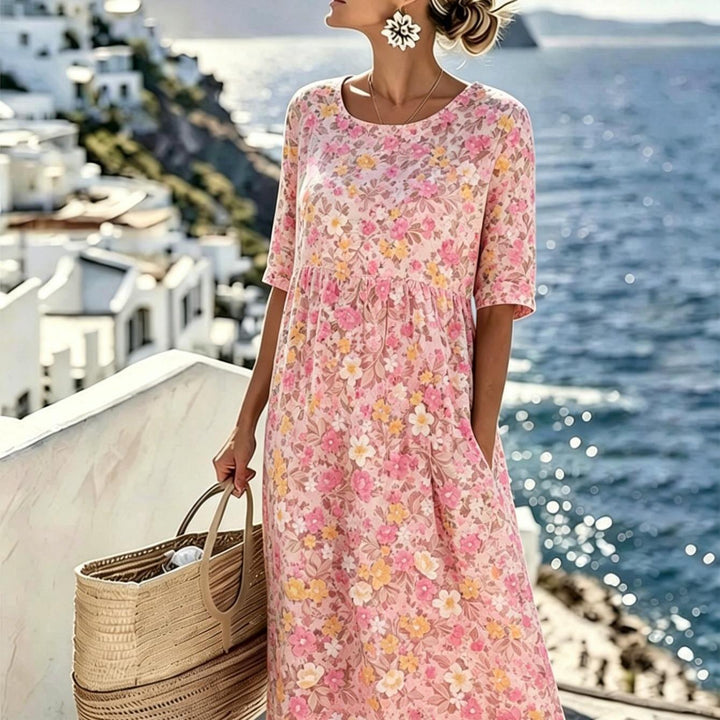 Grace™ - Vestido Midi Floral Elegante de Verano