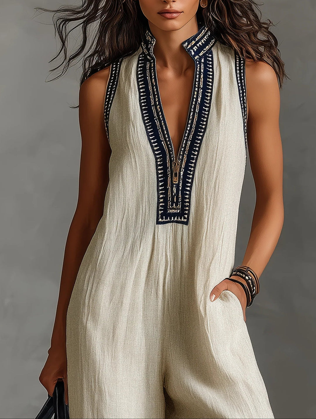 Fiamma | Mono Sin Mangas con Cuello Alto