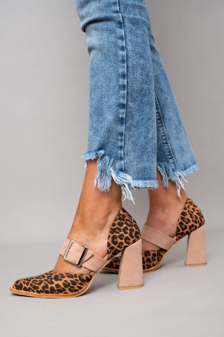 Adalina™ - Sandalias de Ante con Estampado de Leopardo