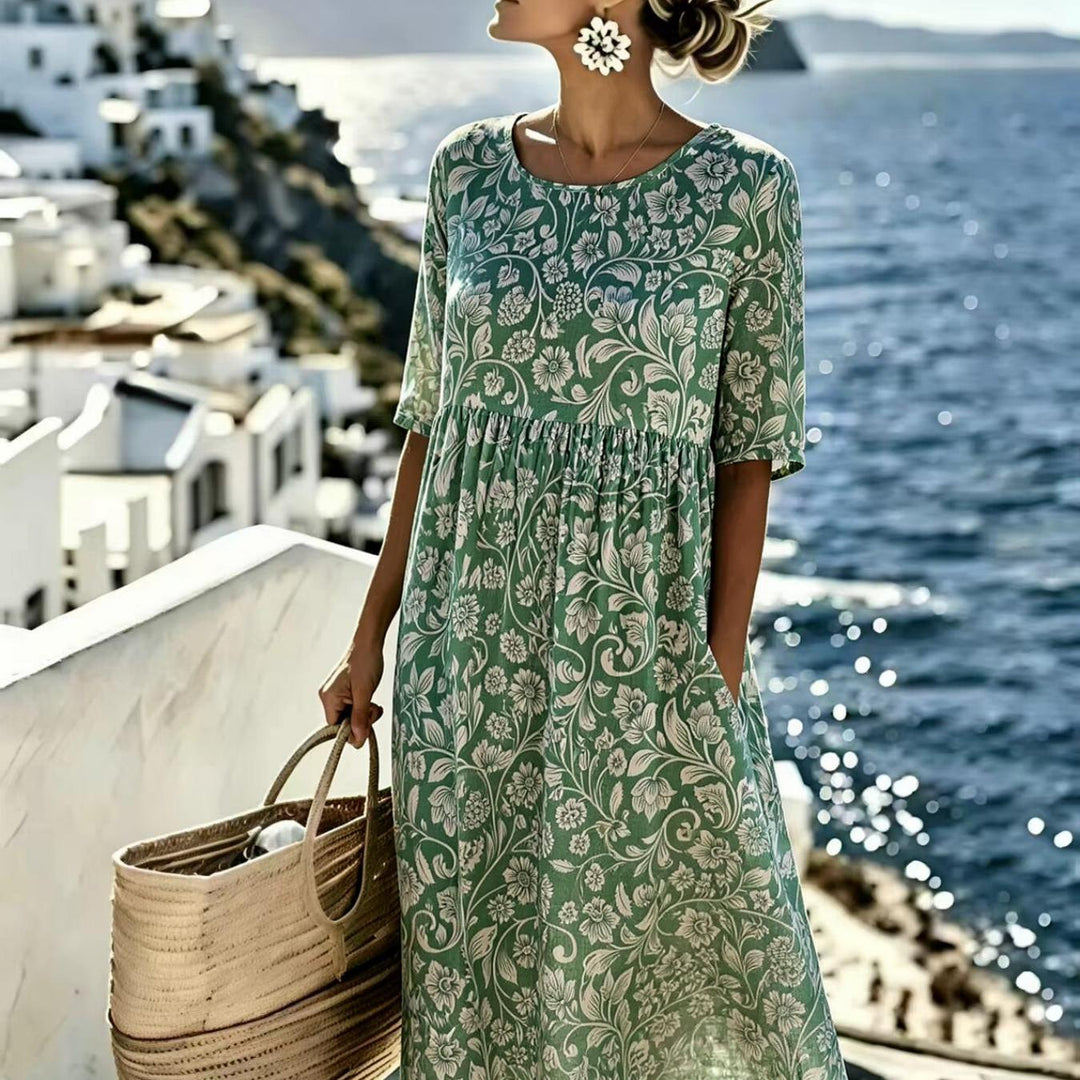 Amelia™ - Vestido Midi Floral Elegante de Verano