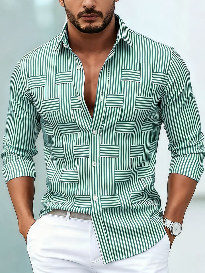 Emerson | Camisa de Manga Larga a Rayas Vintage