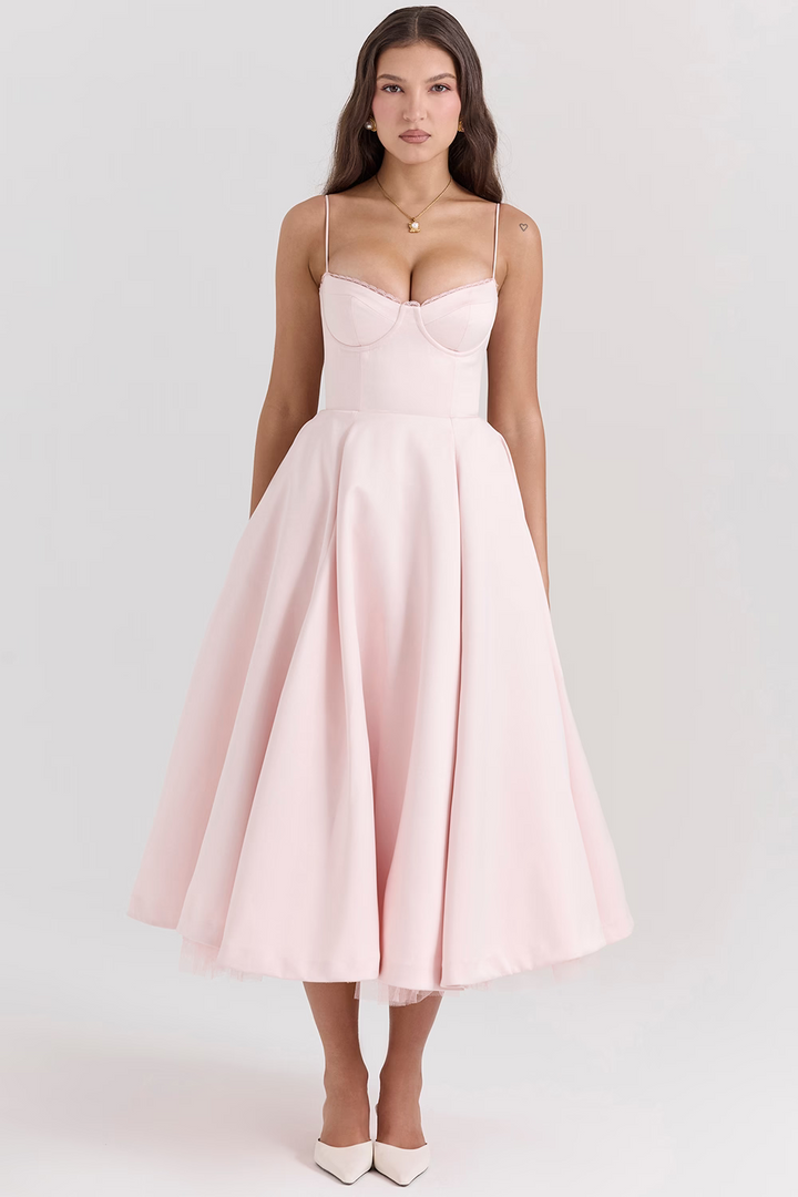 Luce - Vestido Midi de Tul Satinado