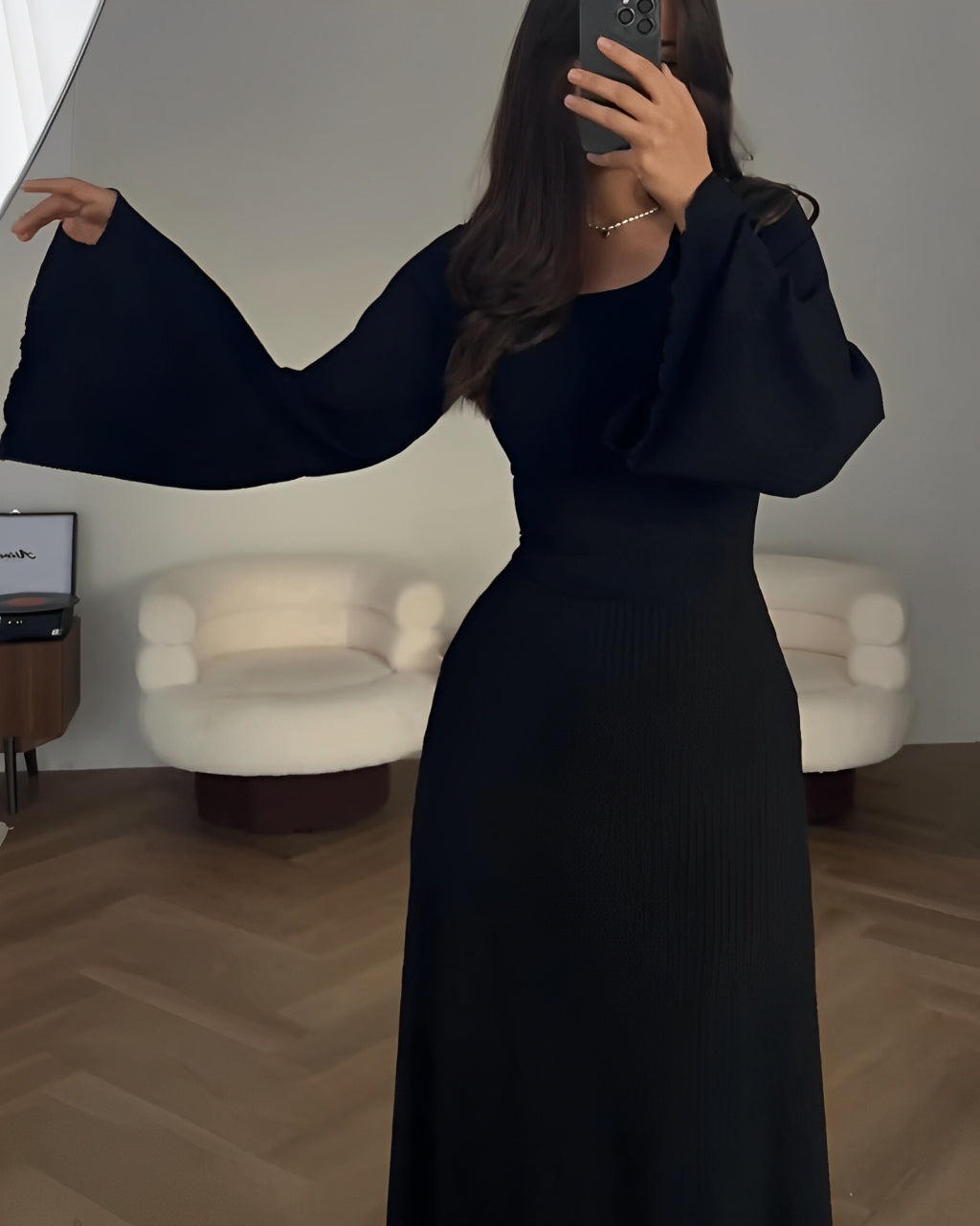 Aiah - Elegante Vestido Maxi de Punto