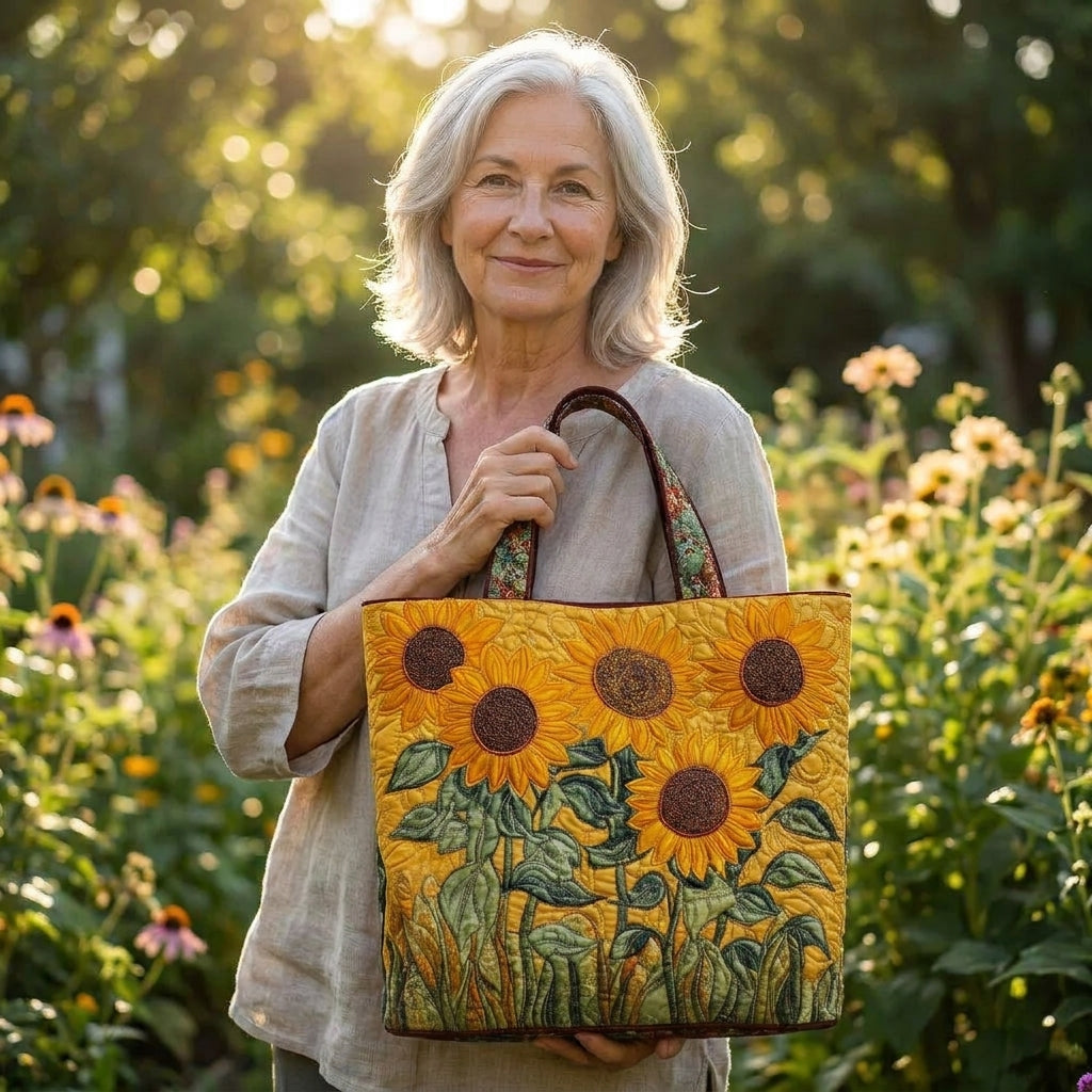 Bolso Clásico Acolchado - Girasoles