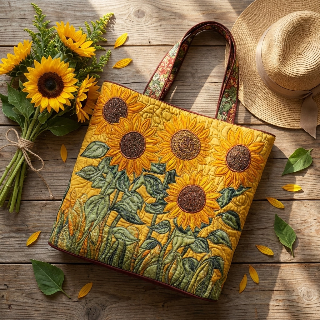 Bolso Clásico Acolchado - Girasoles