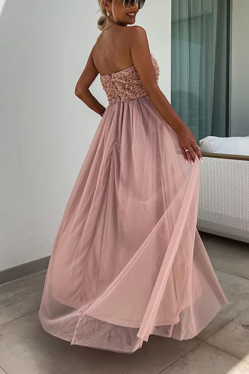 Ari - Vestido Maxi de Moda con Abertura