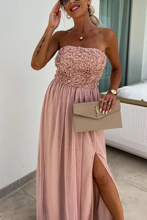 Ari - Vestido Maxi de Moda con Abertura
