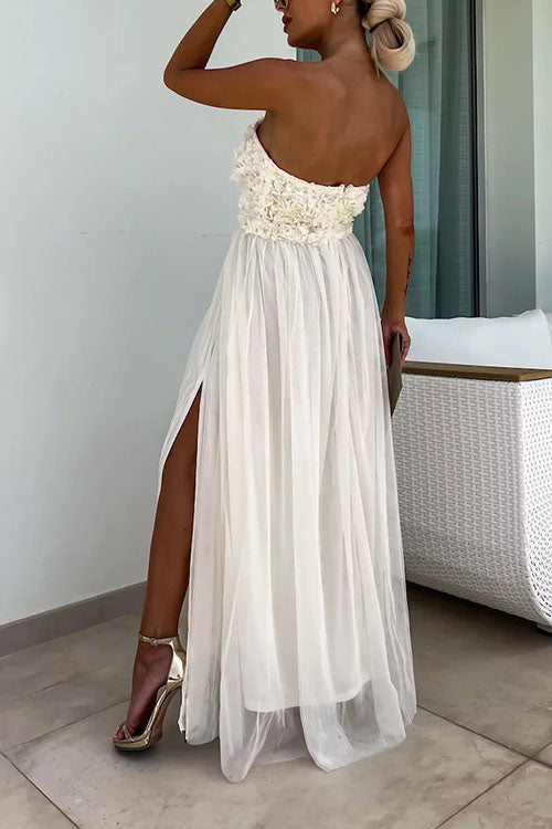 Ari - Vestido Maxi de Moda con Abertura