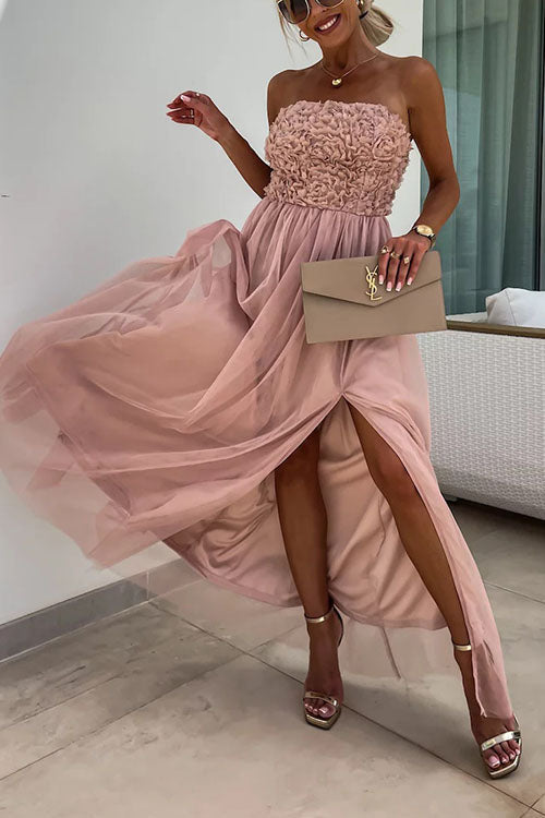 Ari - Vestido Maxi de Moda con Abertura