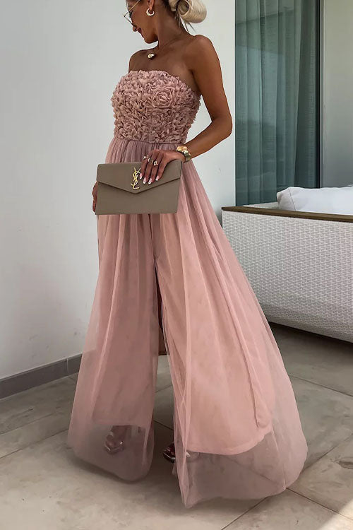 Ari - Vestido Maxi de Moda con Abertura