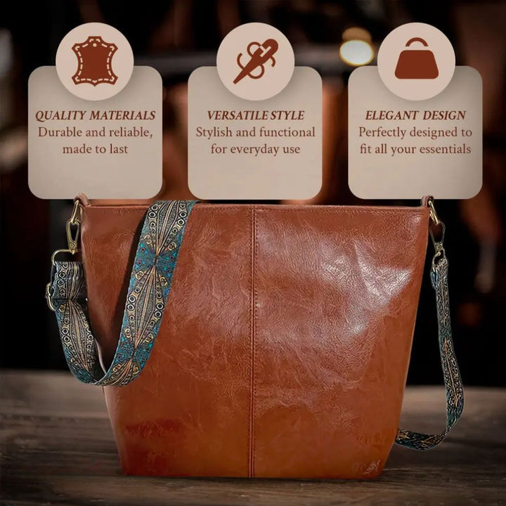 Greta – Bolso de Hombro de Cuero Vintage