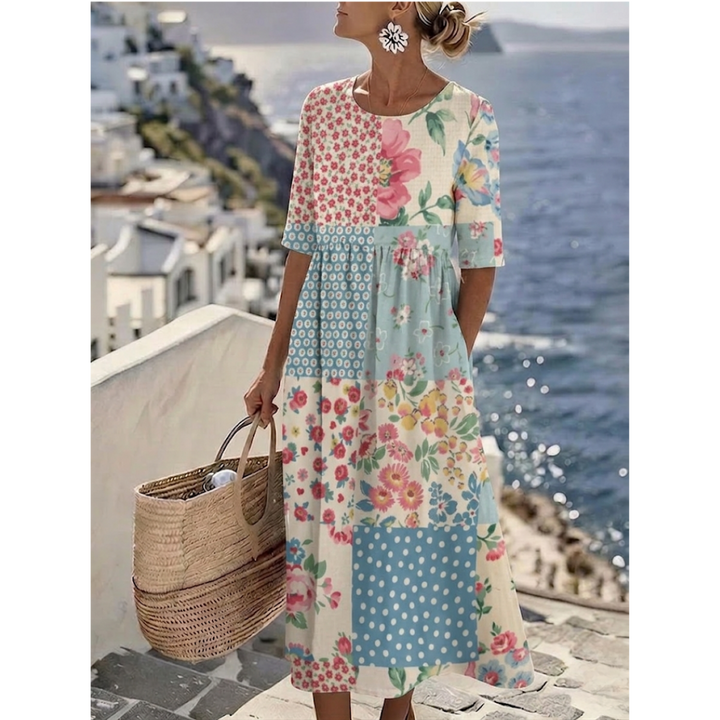 Aurelia™ - Elegante Vestido Midi Floral de Verano