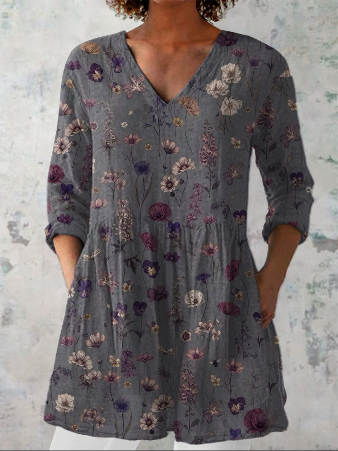 Audrey | Blusa con Mangas Largas y Escote en V