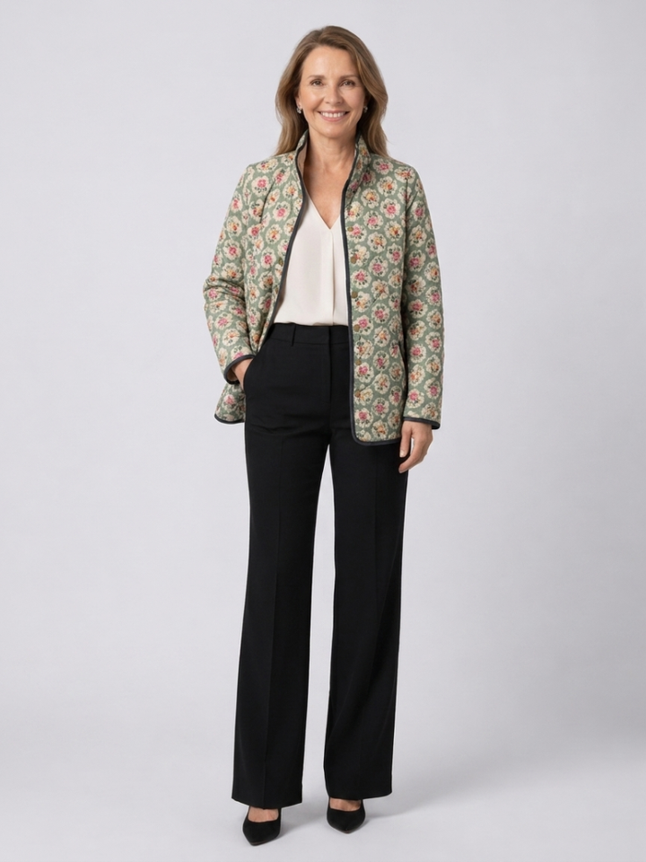 Valcor | Chaqueta Acolchada con Tela de Tapicería Floral Amélie