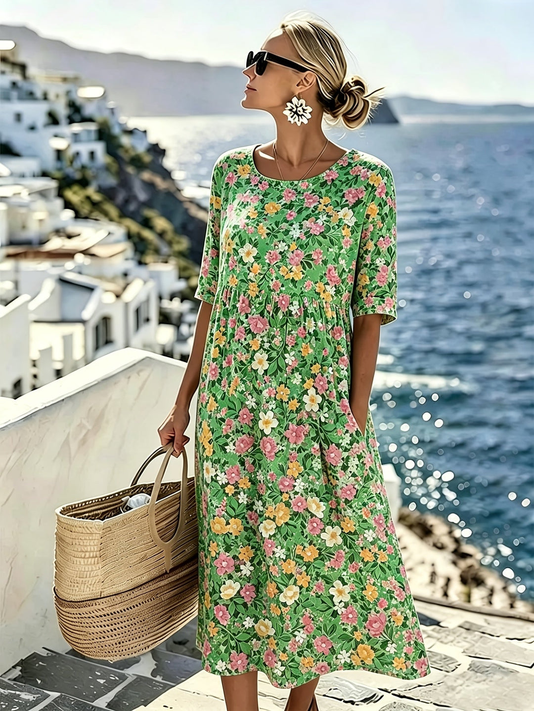Charlotte™ - Vestido Midi Floral Elegante de Verano