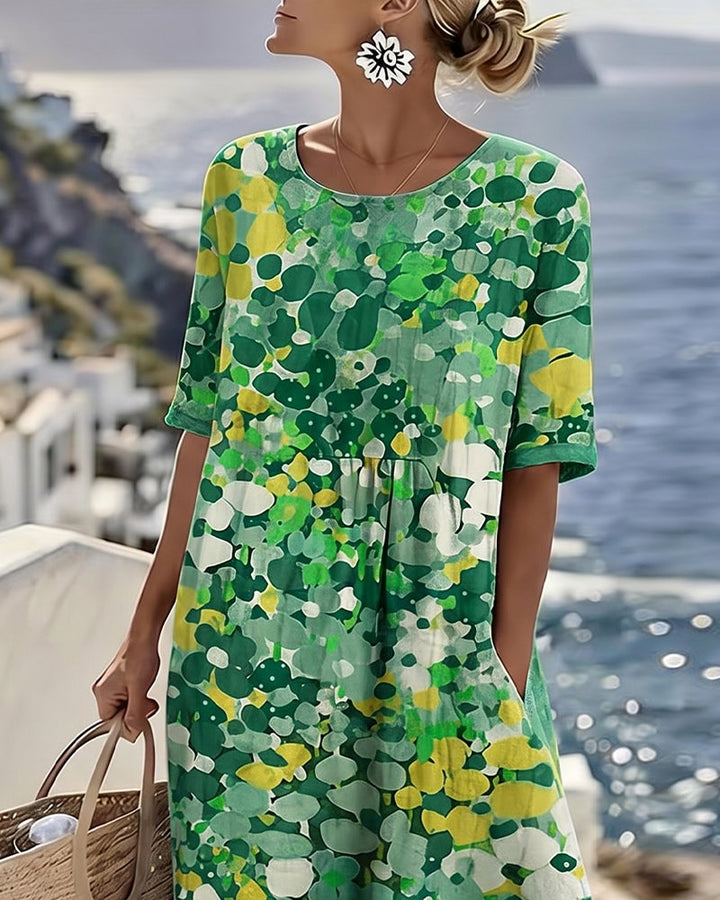Elena™ - Vestido Floral Elegante para el Verano en Largo Midi