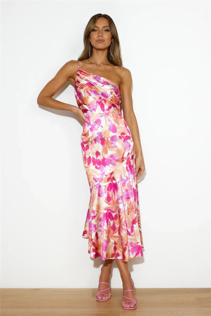 Eliza - Vestido Midi de Un Hombro