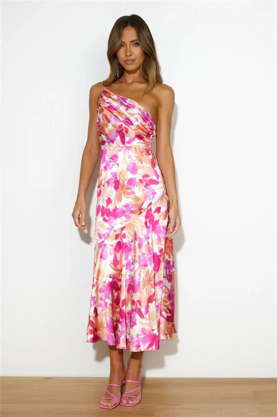 Eliza - Vestido Midi de Un Hombro