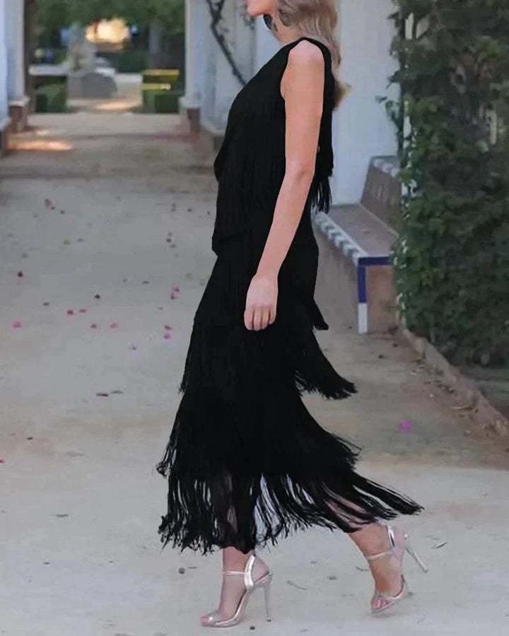 Lauren - Vestido Maxi con Flecos