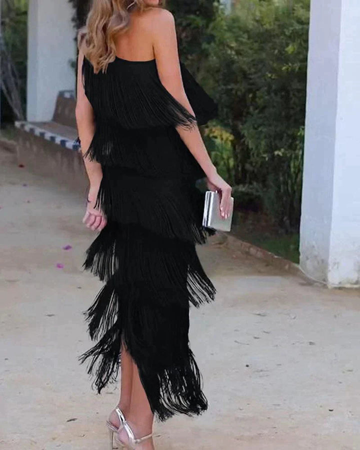 Lauren - Vestido Maxi con Flecos