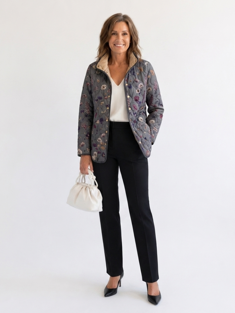 Valcor | Chaqueta Acolchada con Flores Secas Nathalie
