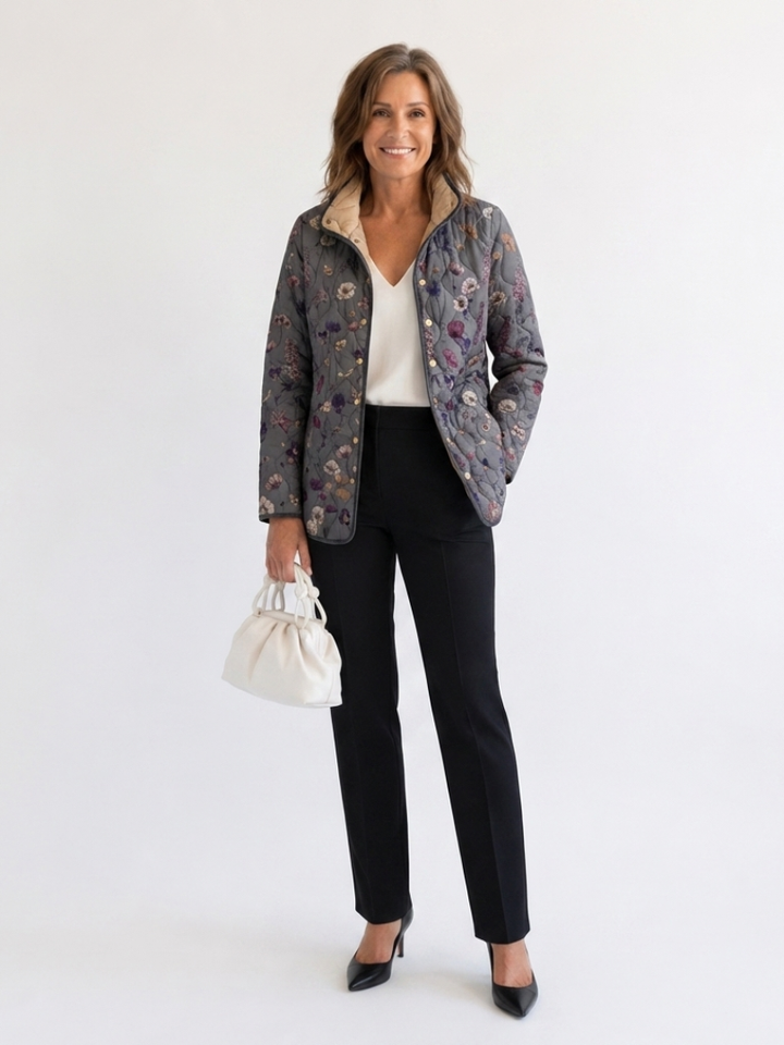 Valcor | Chaqueta Acolchada con Flores Secas Nathalie