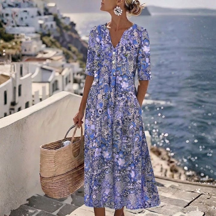 Janice™ | Vestido Midi Elegante de Verano con Cobertura para el Abdomen