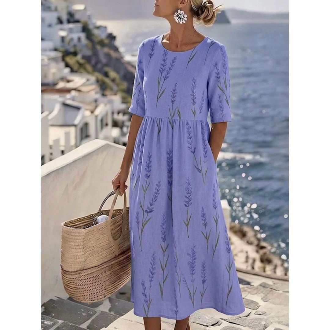 Aurelia™ - Elegante Vestido Midi Floral de Verano