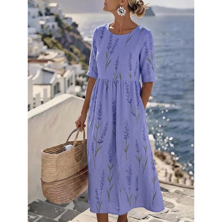 Aurelia™ - Elegante Vestido Midi Floral de Verano