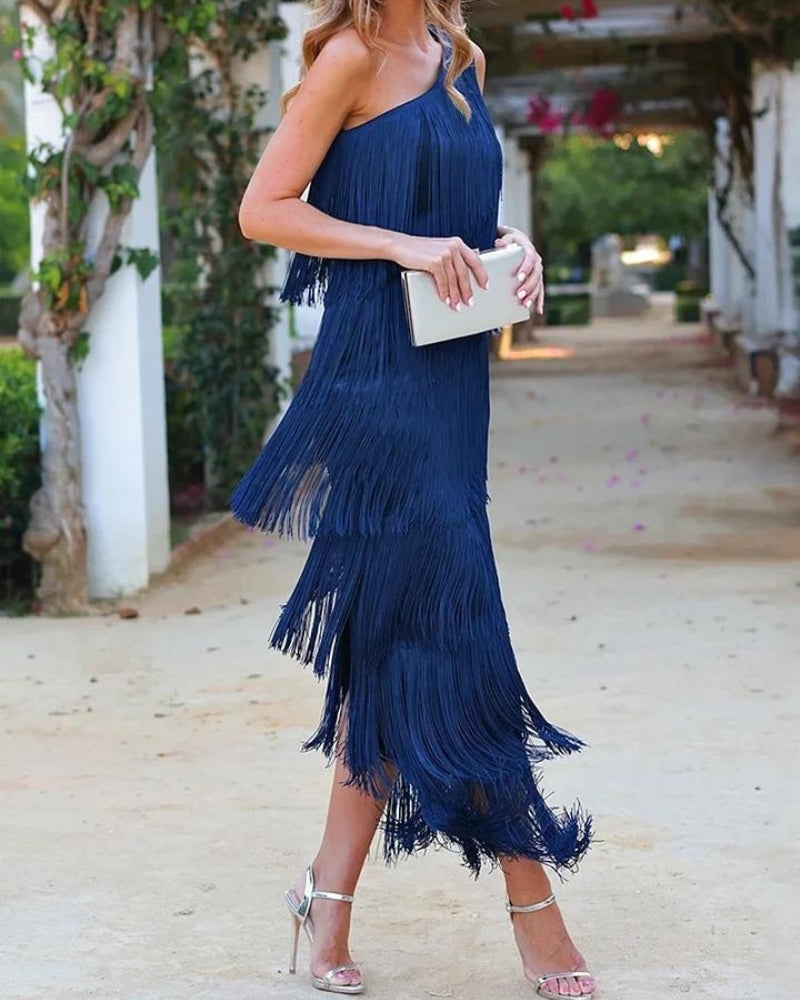 Lauren - Vestido Maxi con Flecos