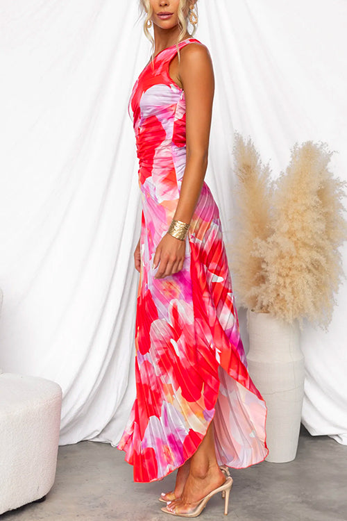 Kacie - Vestido Maxi Plisado de Verano