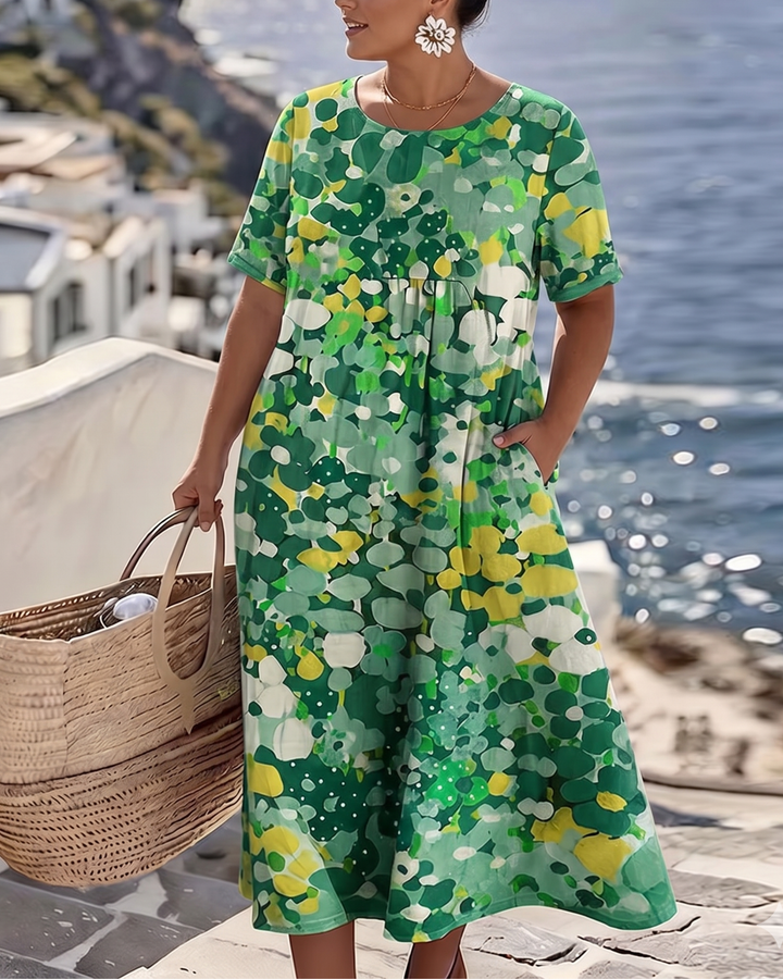Elena™ - Vestido Floral Elegante para el Verano en Largo Midi