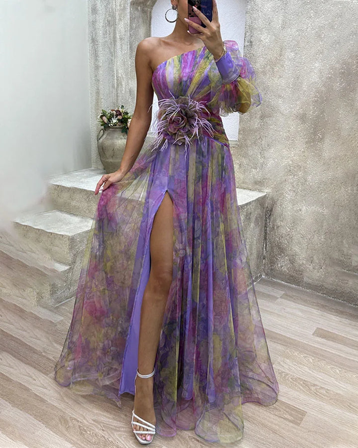 Cecelia - Vestido Maxi con Una Manga