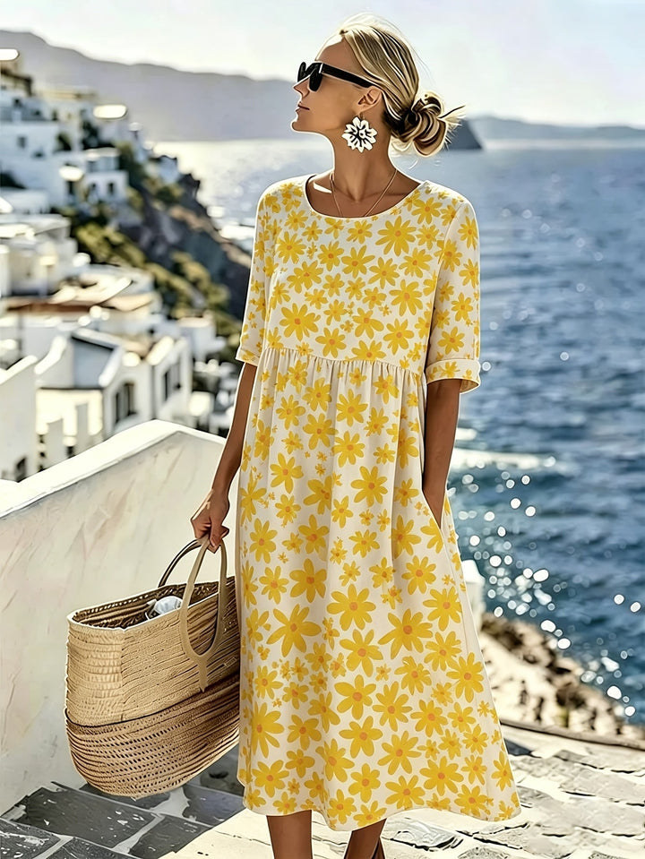 Evelyn™ | Vestido Midi Sunshine Bloom