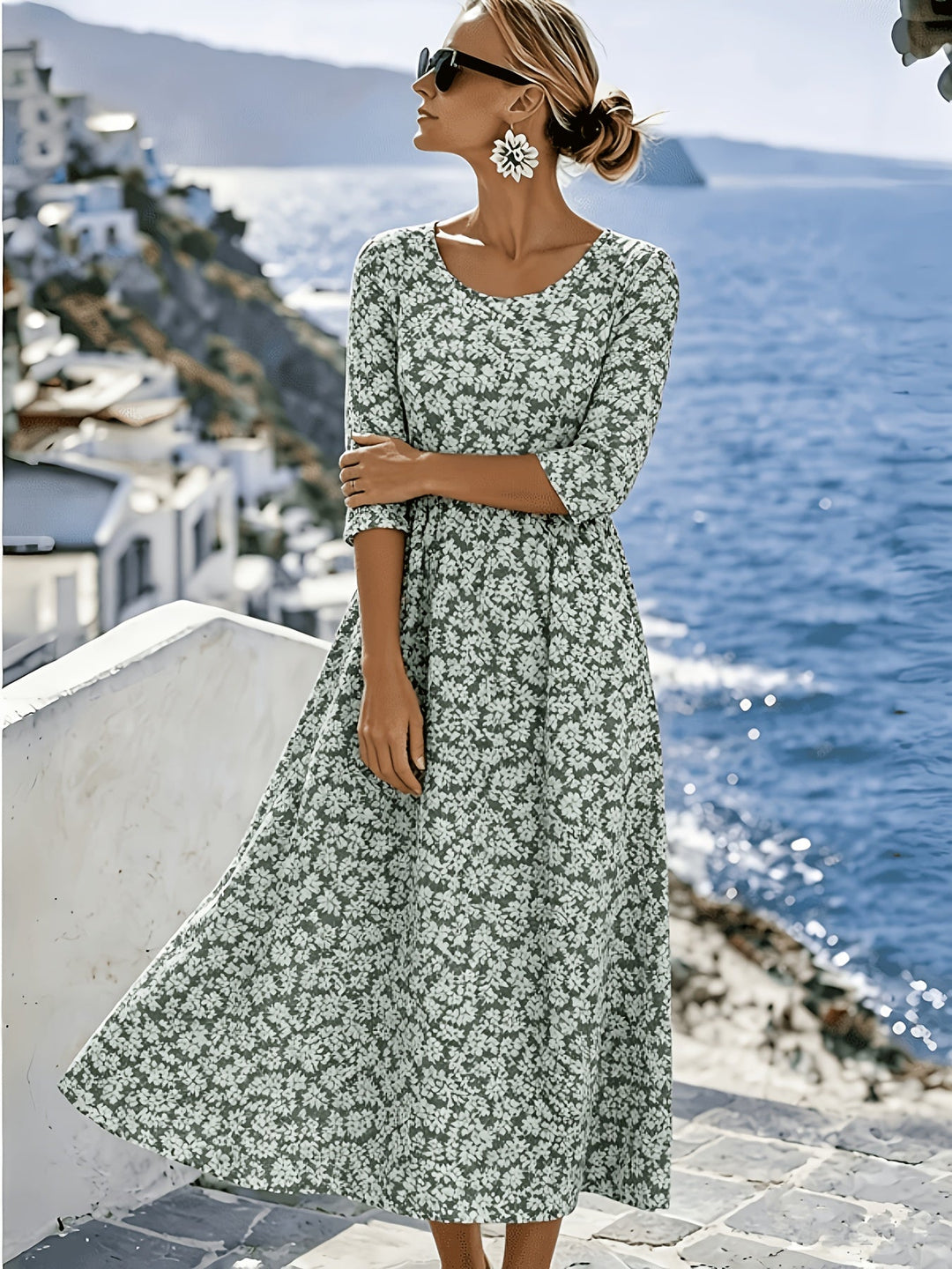 Sienna™ | Elegante Vestido Midi Floral