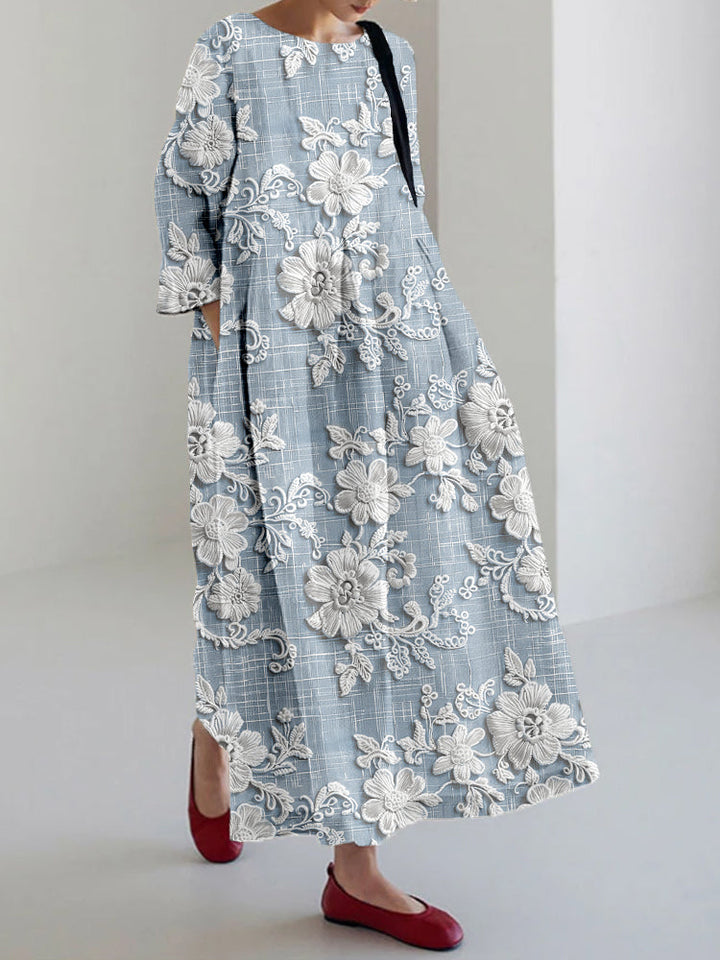 Avery - Elegante Vestido Maxi Impreso