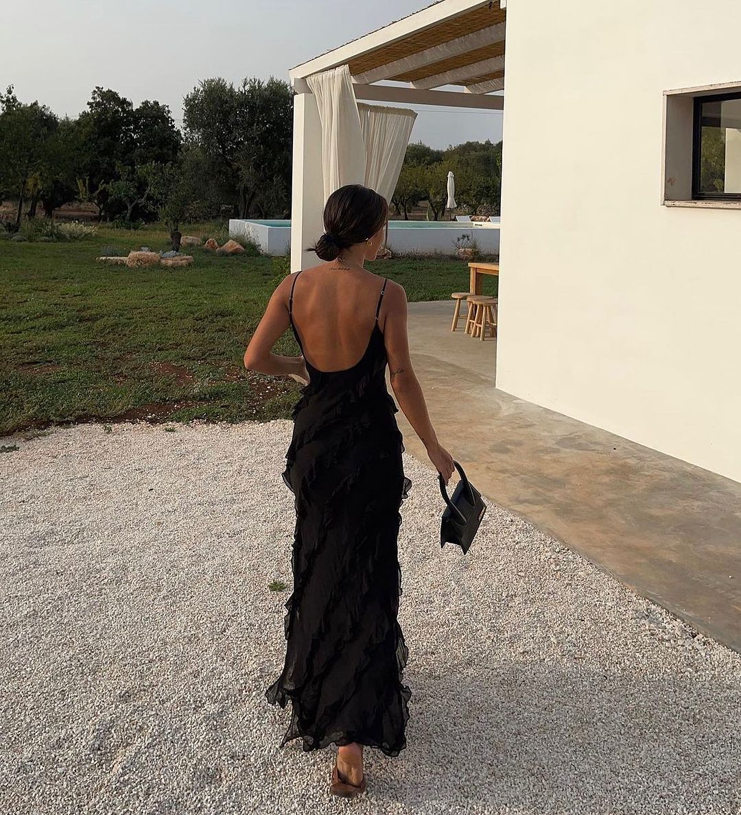 Zara - Vestido Maxi con Volantes
