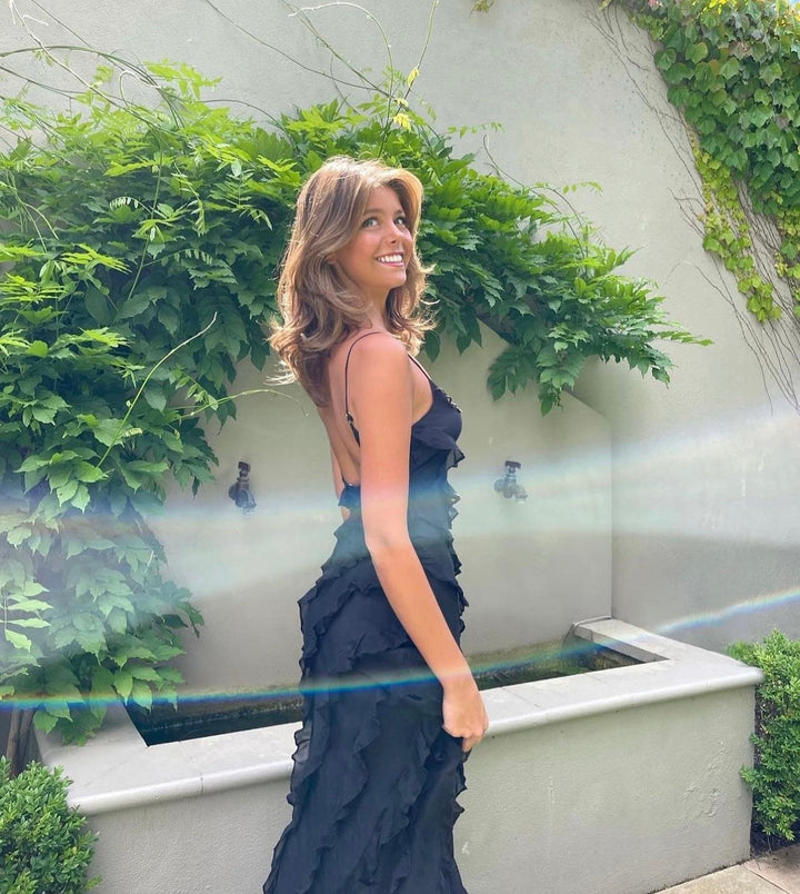 Zara - Vestido Maxi con Volantes