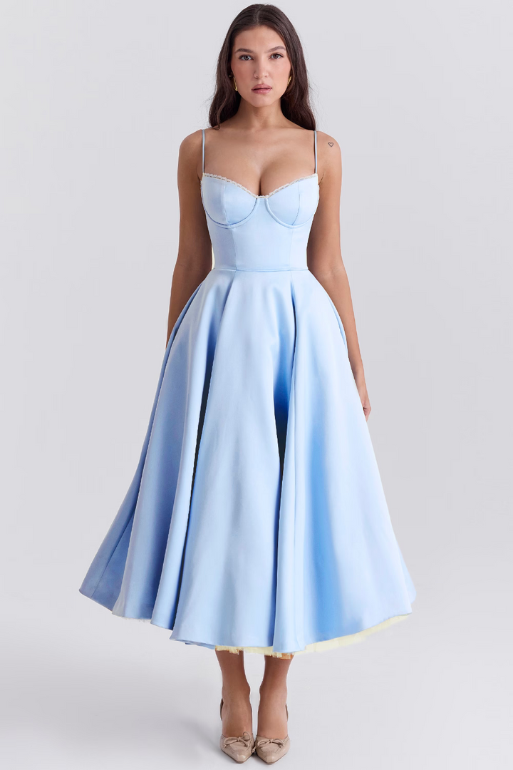 Luce - Vestido Midi de Tul Satinado