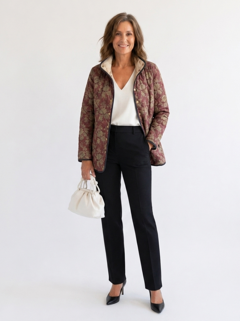 Valcor | Chaqueta Acolchada Damask Ciruela Sophie
