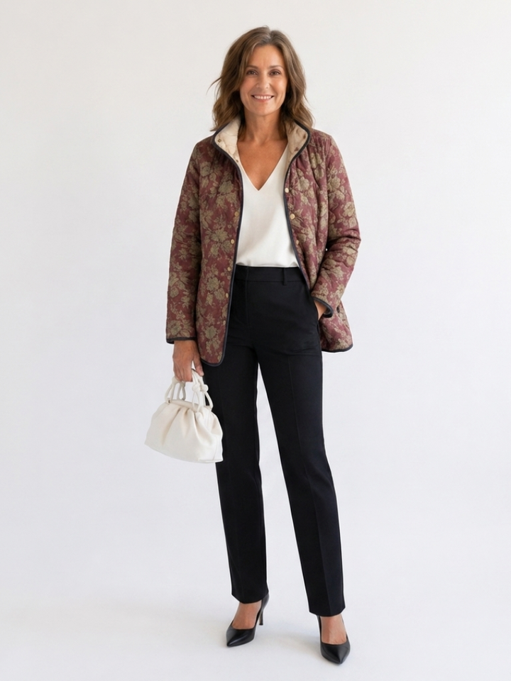 Valcor | Chaqueta Acolchada Damask Ciruela Sophie