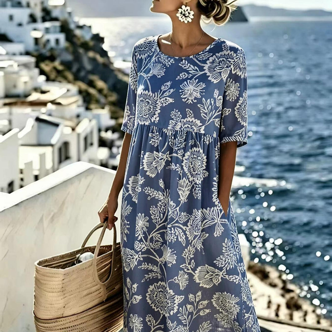 Evie™ - Vestido Floral Elegante para el Verano en Longitud Midi