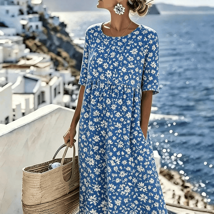 Grace™ - Vestido Midi Floral Elegante de Verano