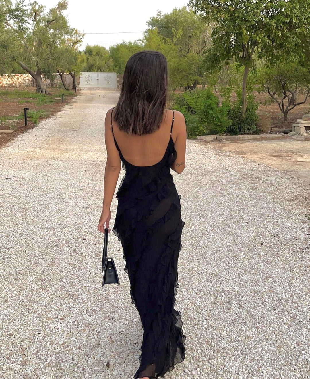 Zara - Vestido Maxi con Volantes
