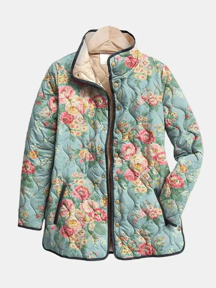 Valcor | Chaqueta Acolchada Rosas Celadon Mathilde