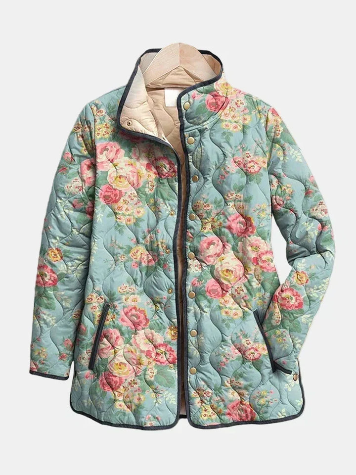 Valcor | Chaqueta Acolchada Rosas Celadon Mathilde