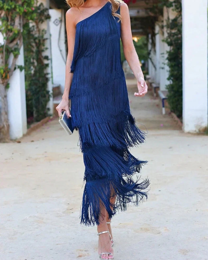 Lauren - Vestido Maxi con Flecos