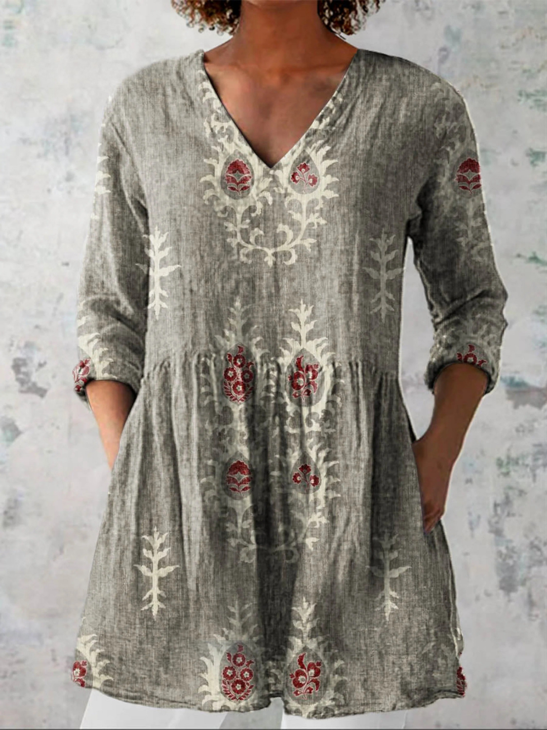 Elise | Blusa Larga con Escote en V