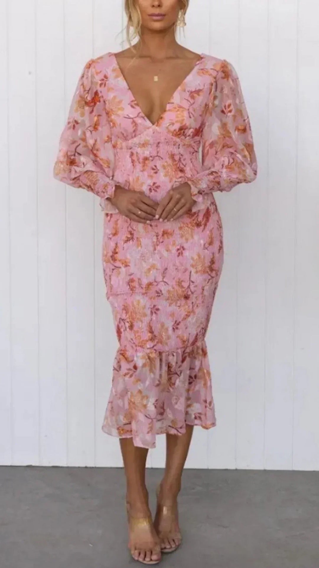 Miley - Vestido Midi con Patrón Floral
