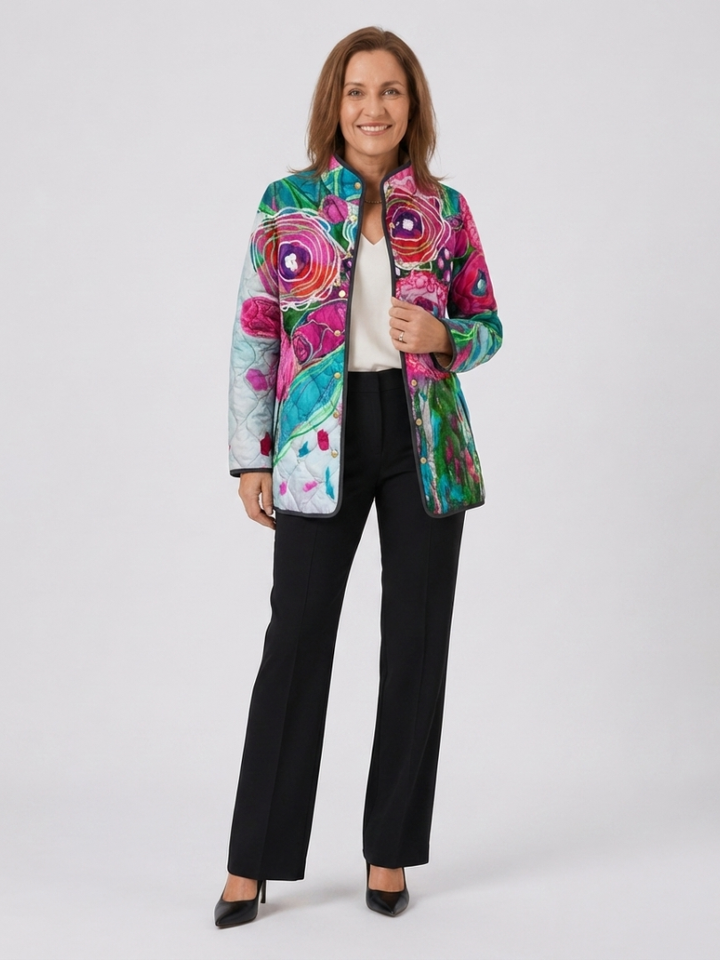 Valcor | Chaqueta Acolchada Flores Acuarela Lucie